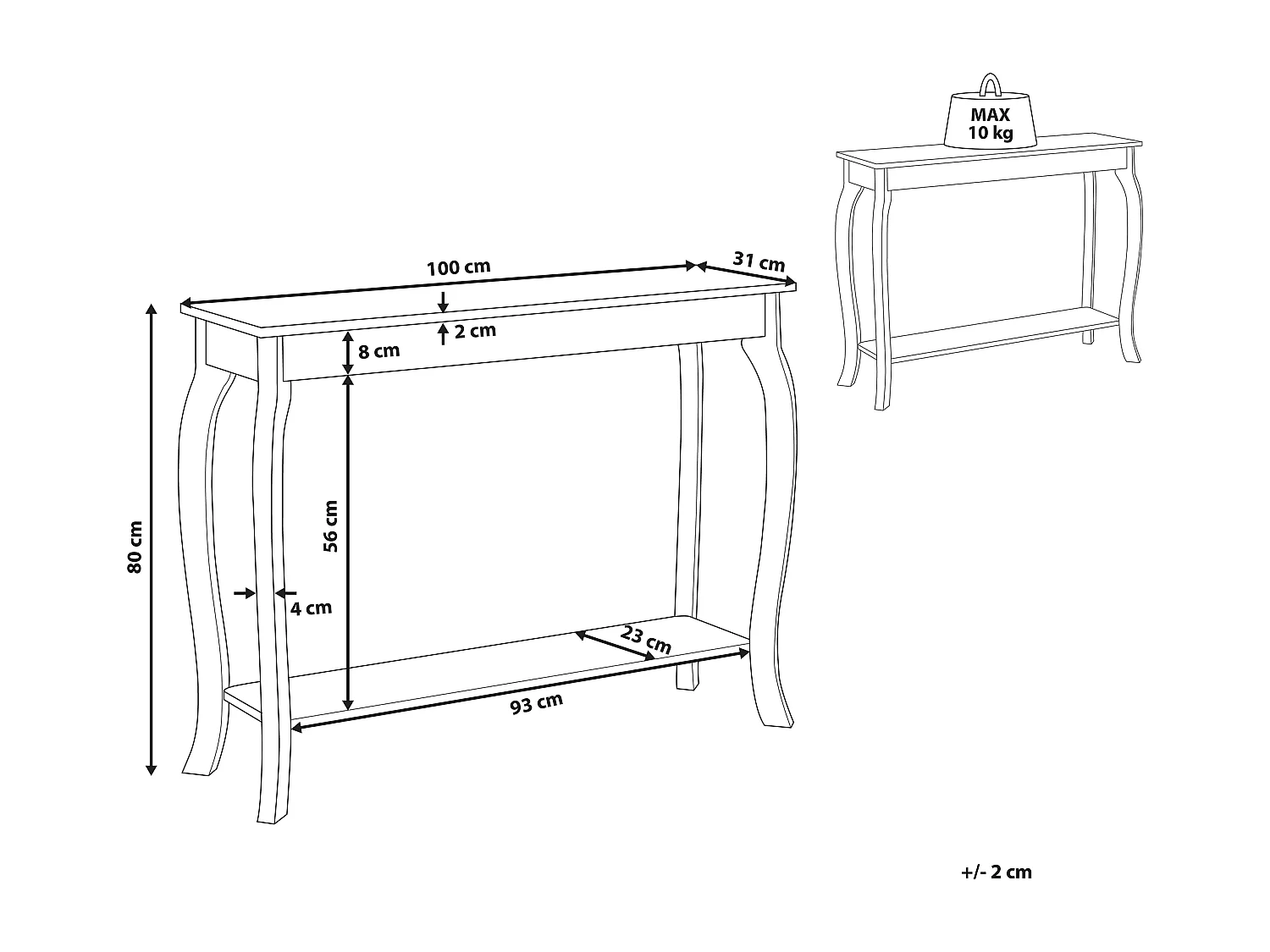 Console HARTFORD Blanc