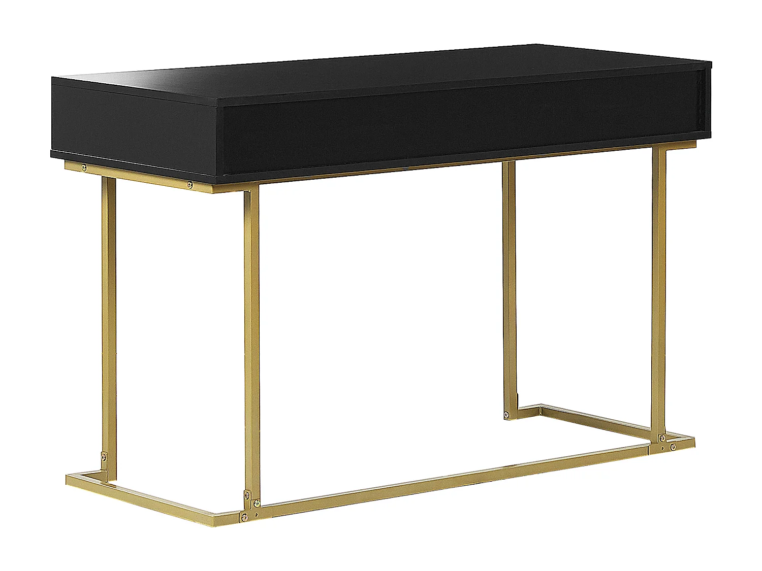 Console Table de bureau WESTPORT Noir/doré 115 cm 50 cm avec rangement