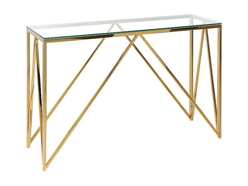 Consoletafel WESO Veiligheidsglas Goud