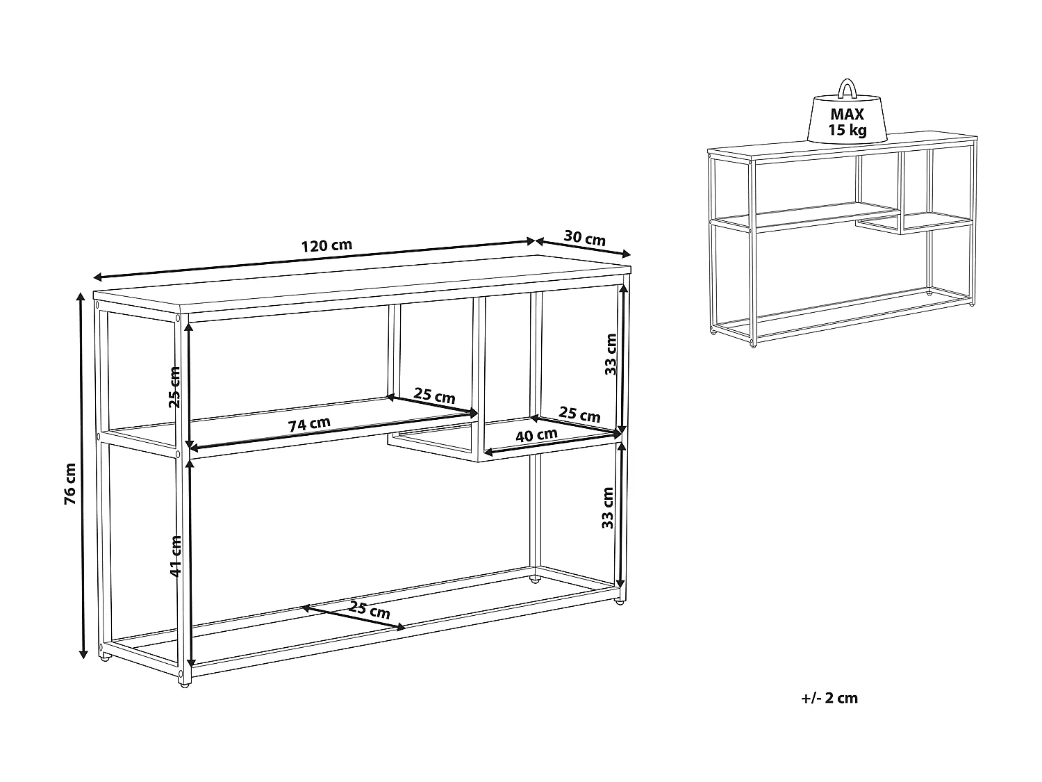 Console BELMONT Marron