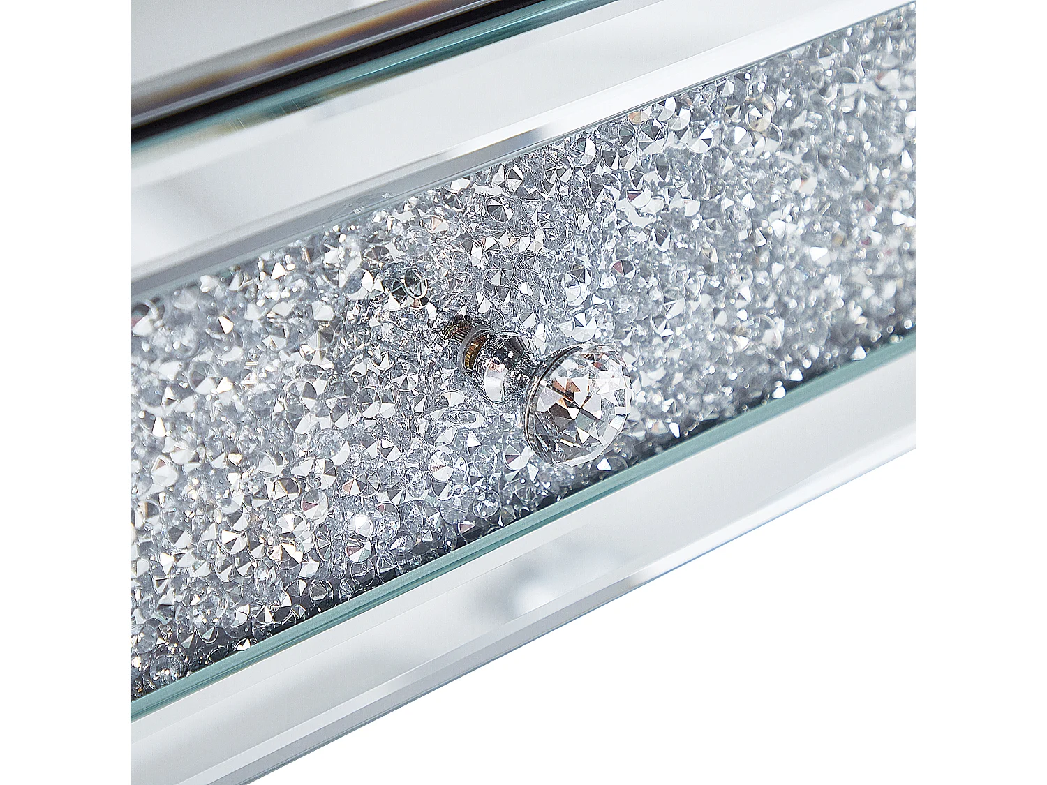 Tavolino consolle vetro argento 100 x 38 cm TILLY