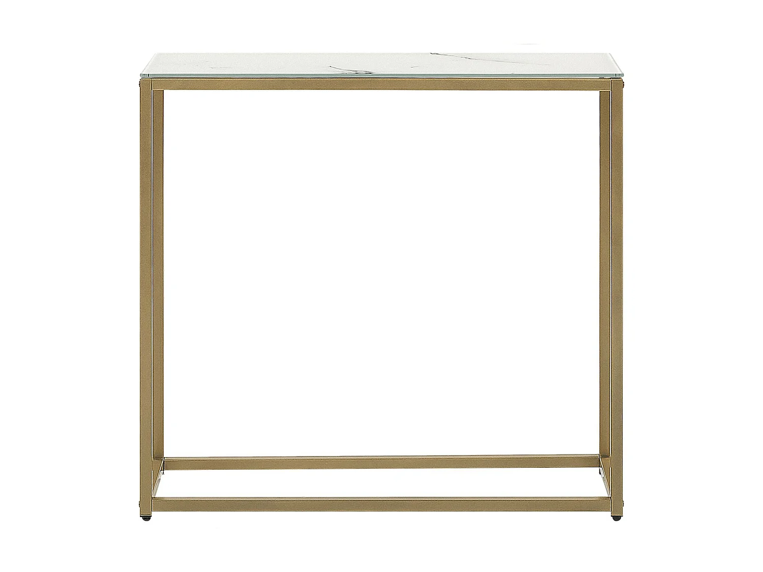 Konsolentisch DELANO Sicherheitsglas Marmor Optik / Gold