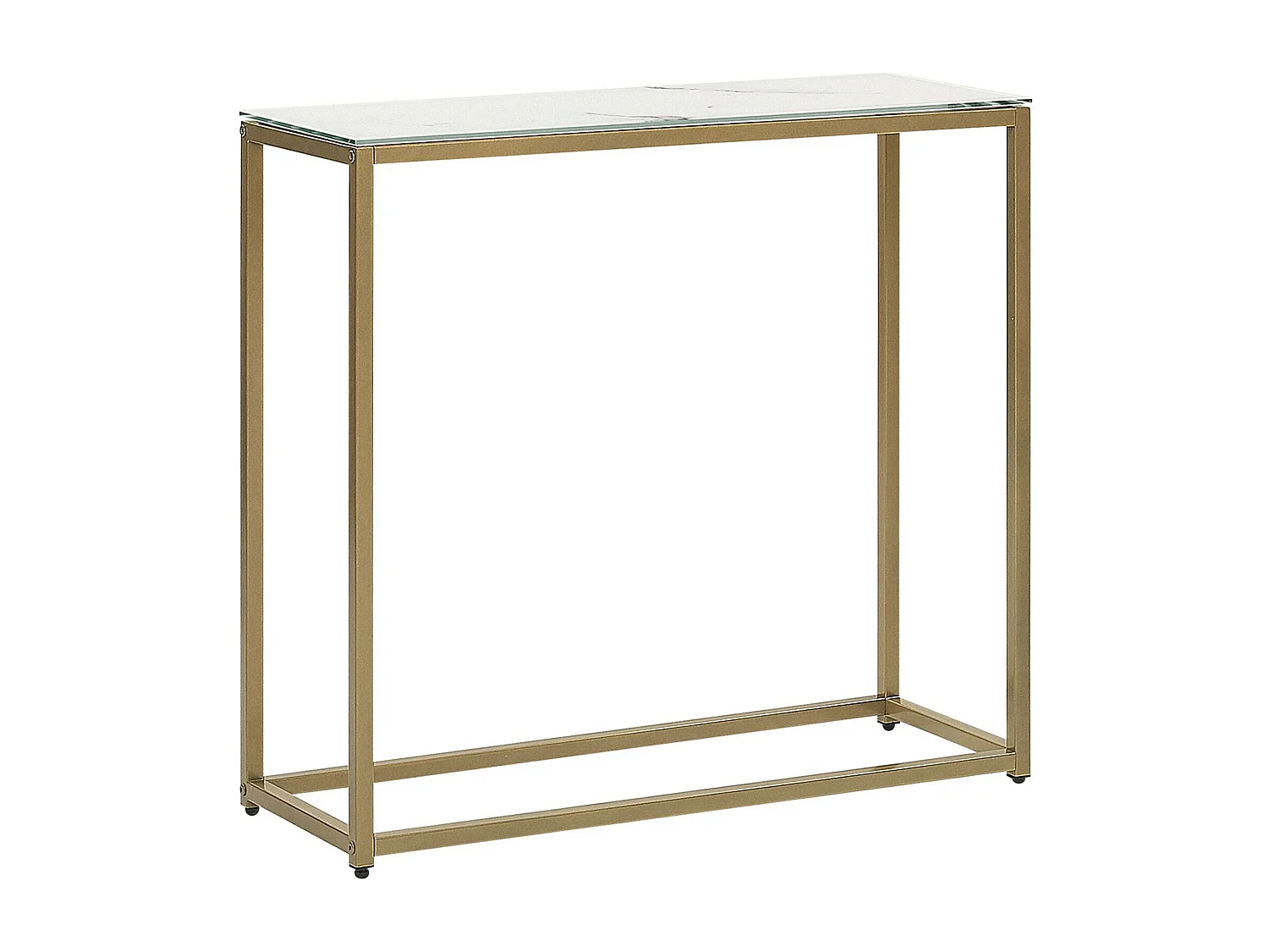 Console DELANO Verre de sécurité Marbre/doré