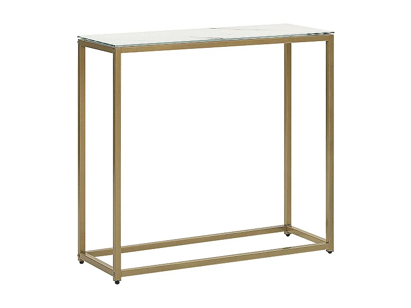 Console DELANO Verre de sécurité Marbre/doré