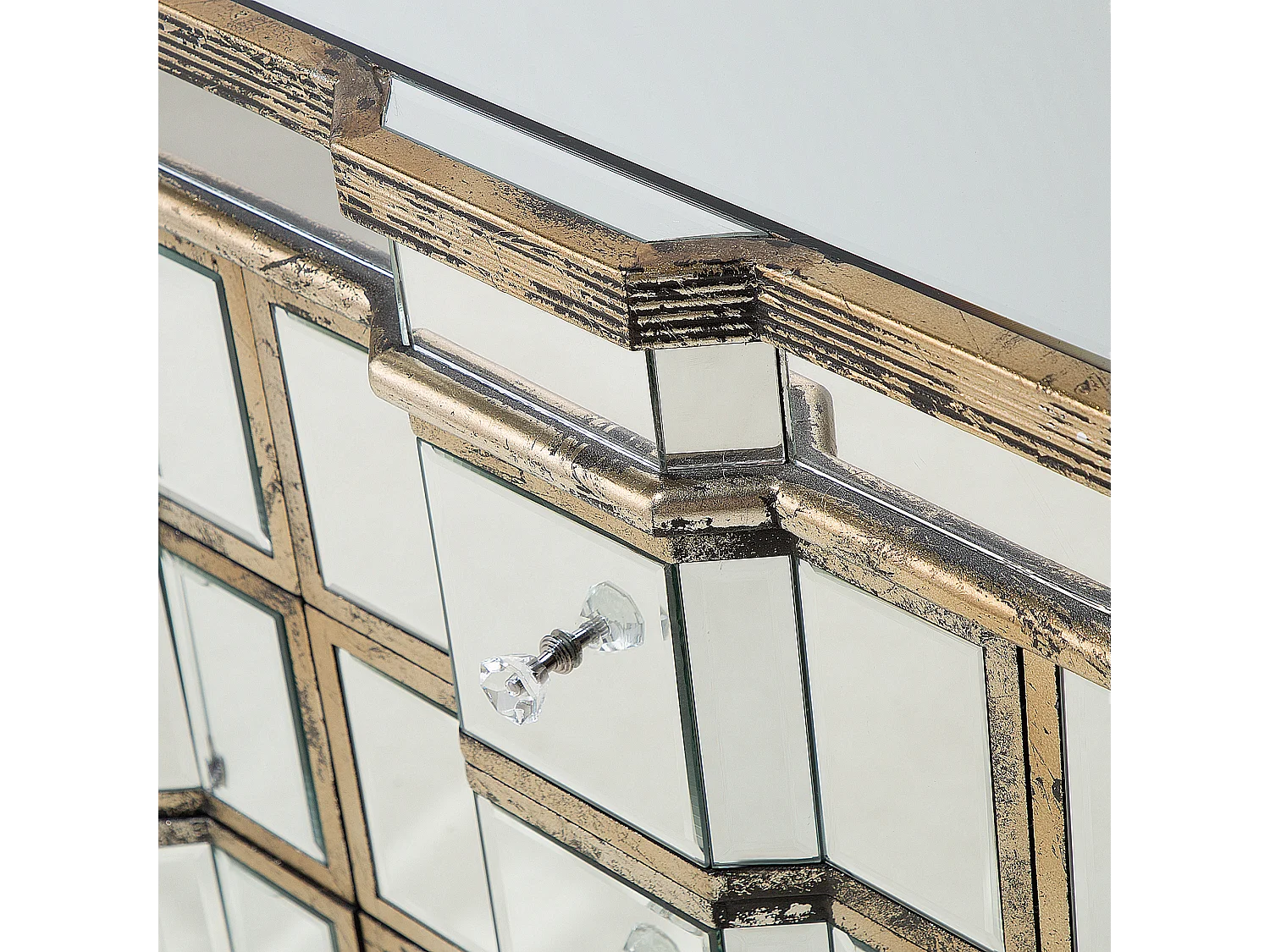 Cassettiera 6 cassetti MOZELA Argento specchiato