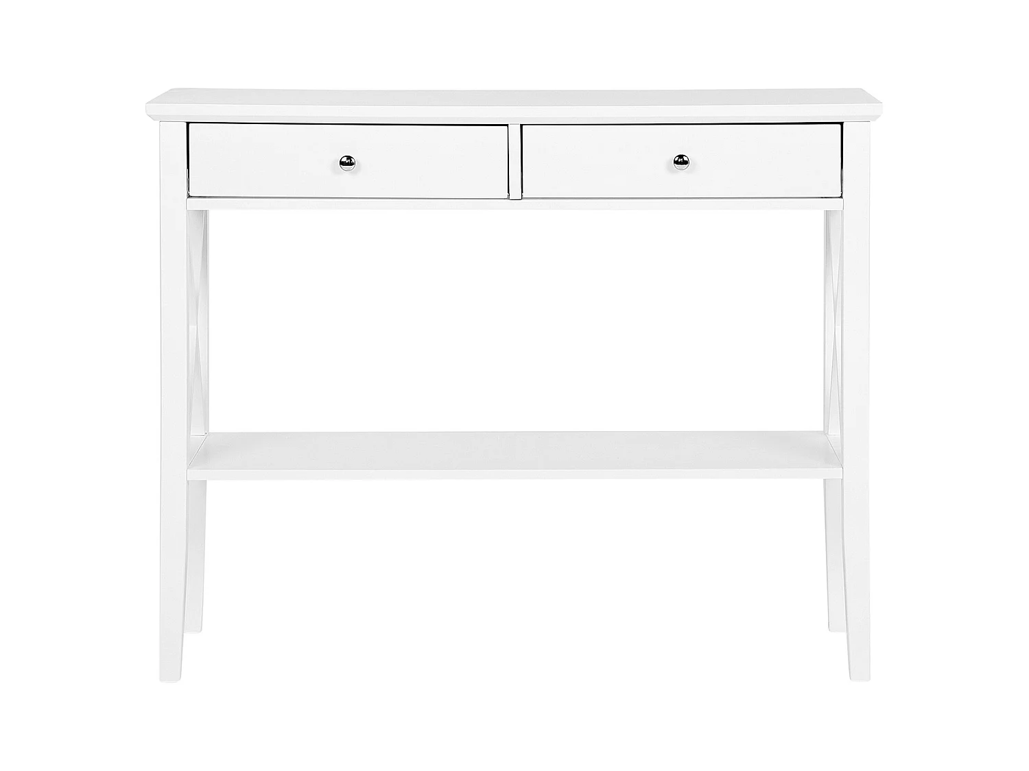 Stilvoller Konsolentisch 2 Schubladen Ablagefläche weiß Avenue