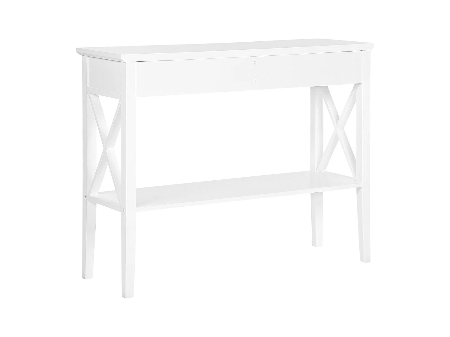 Stilvoller Konsolentisch 2 Schubladen Ablagefläche weiß Avenue