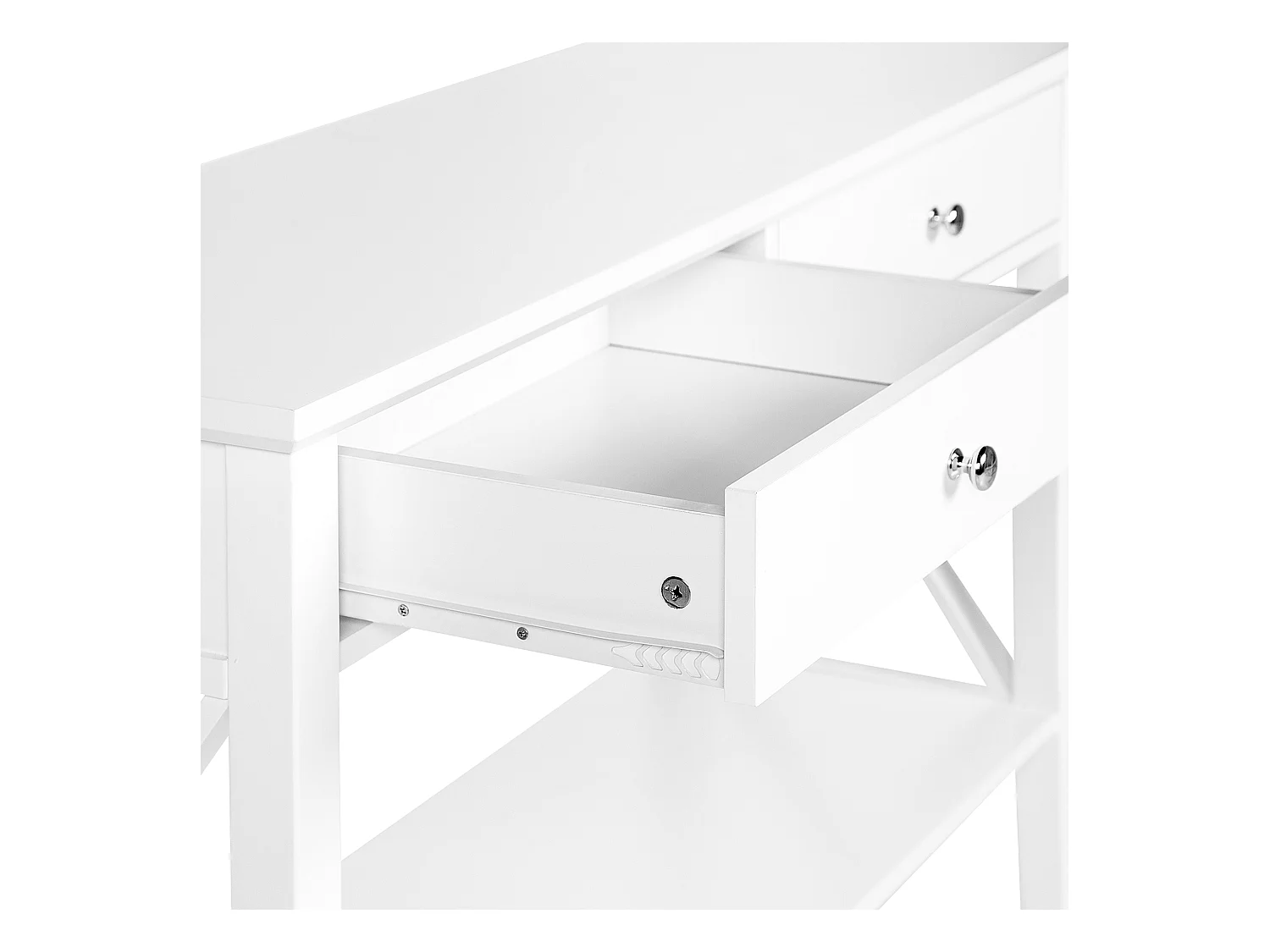 Stilvoller Konsolentisch 2 Schubladen Ablagefläche weiß Avenue