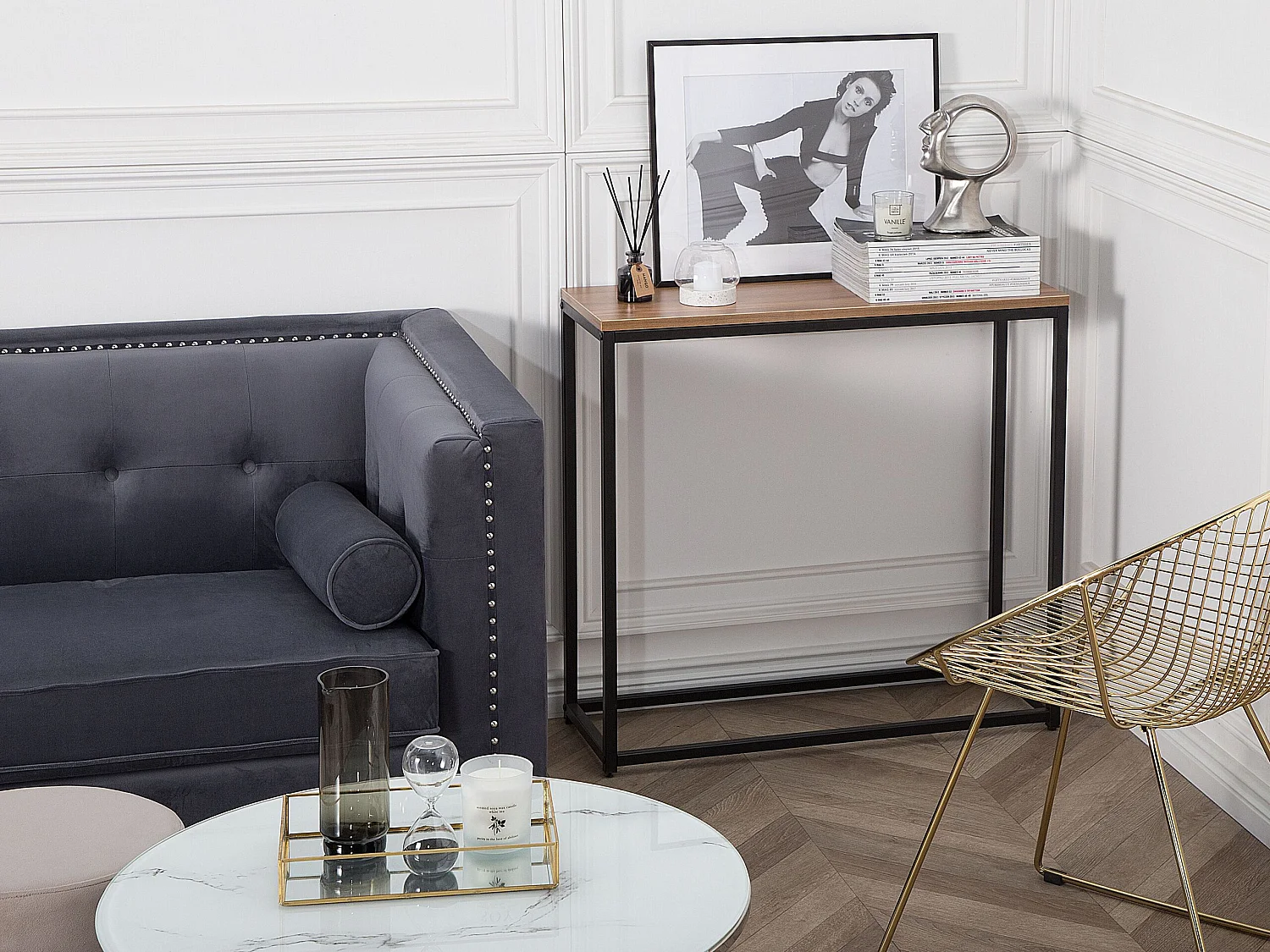 Consoletafel DELANO Bruin/zwart