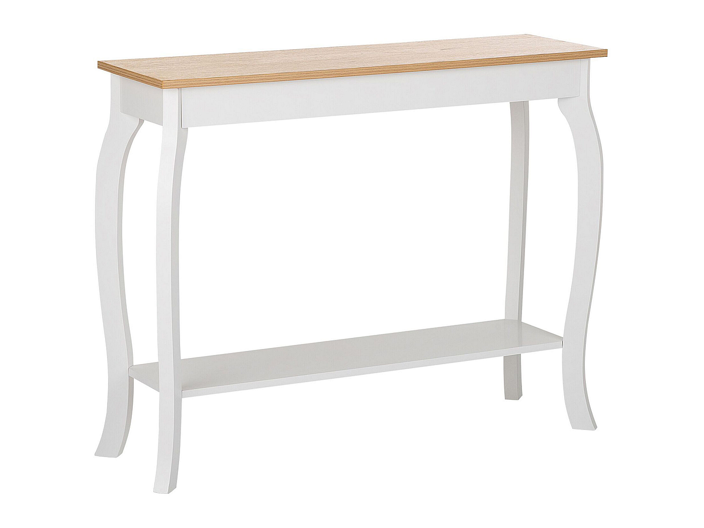 Table console blanche et bois clair HARTFORD