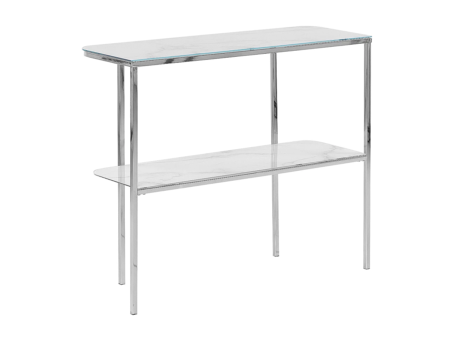 Consola CALVERT Vidrio templado Plateado