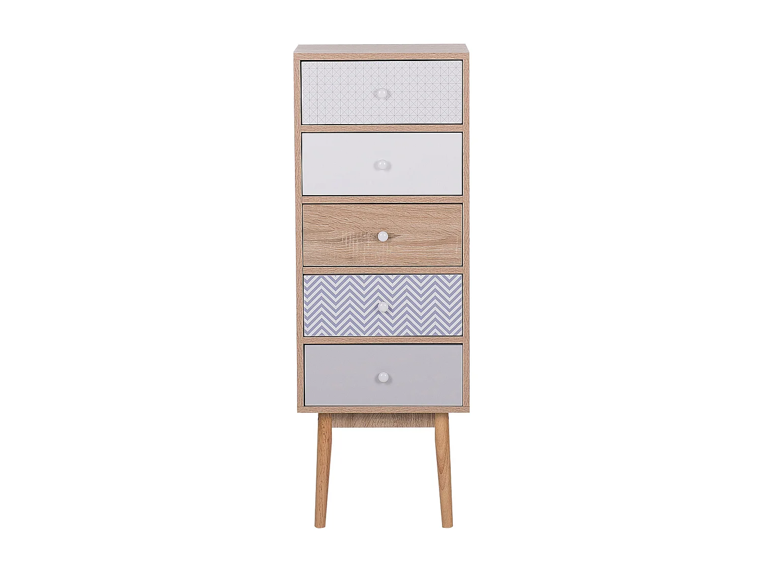 Commode à 5 tiroirs FOLEY Multicolore