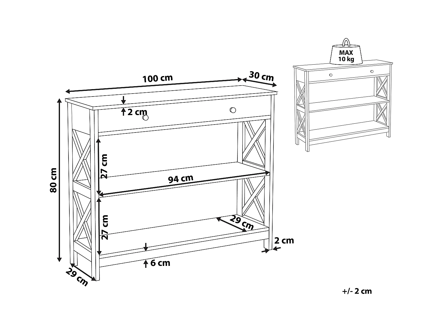 Konsolentisch MONTGOMERY Weiss