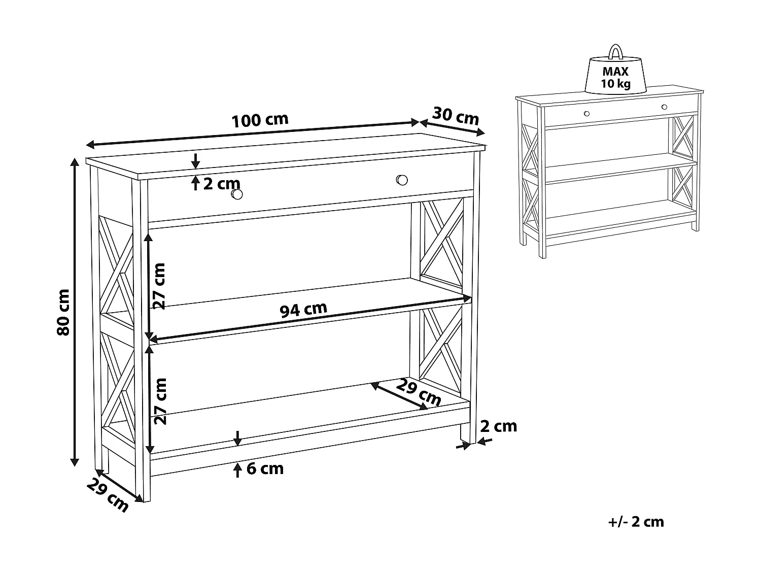 Console MONTGOMERY Blanc