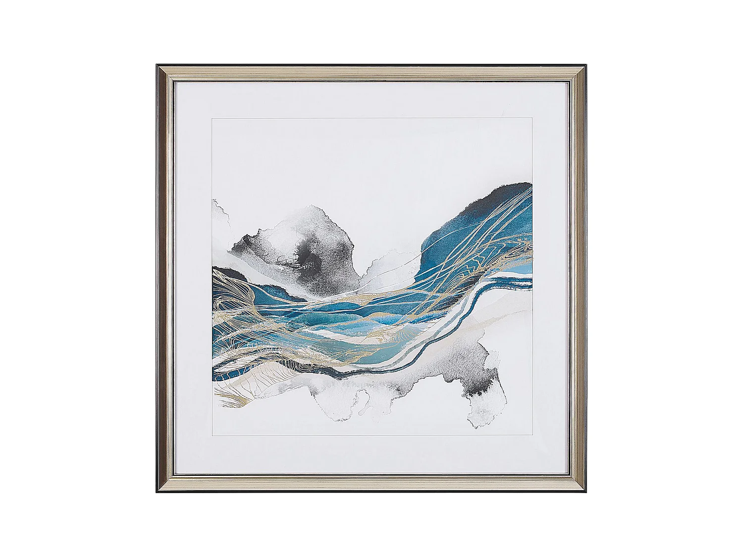 Imprimé mural encadré BAGI Motif abstrait 60 x 60 cm Multicolore
