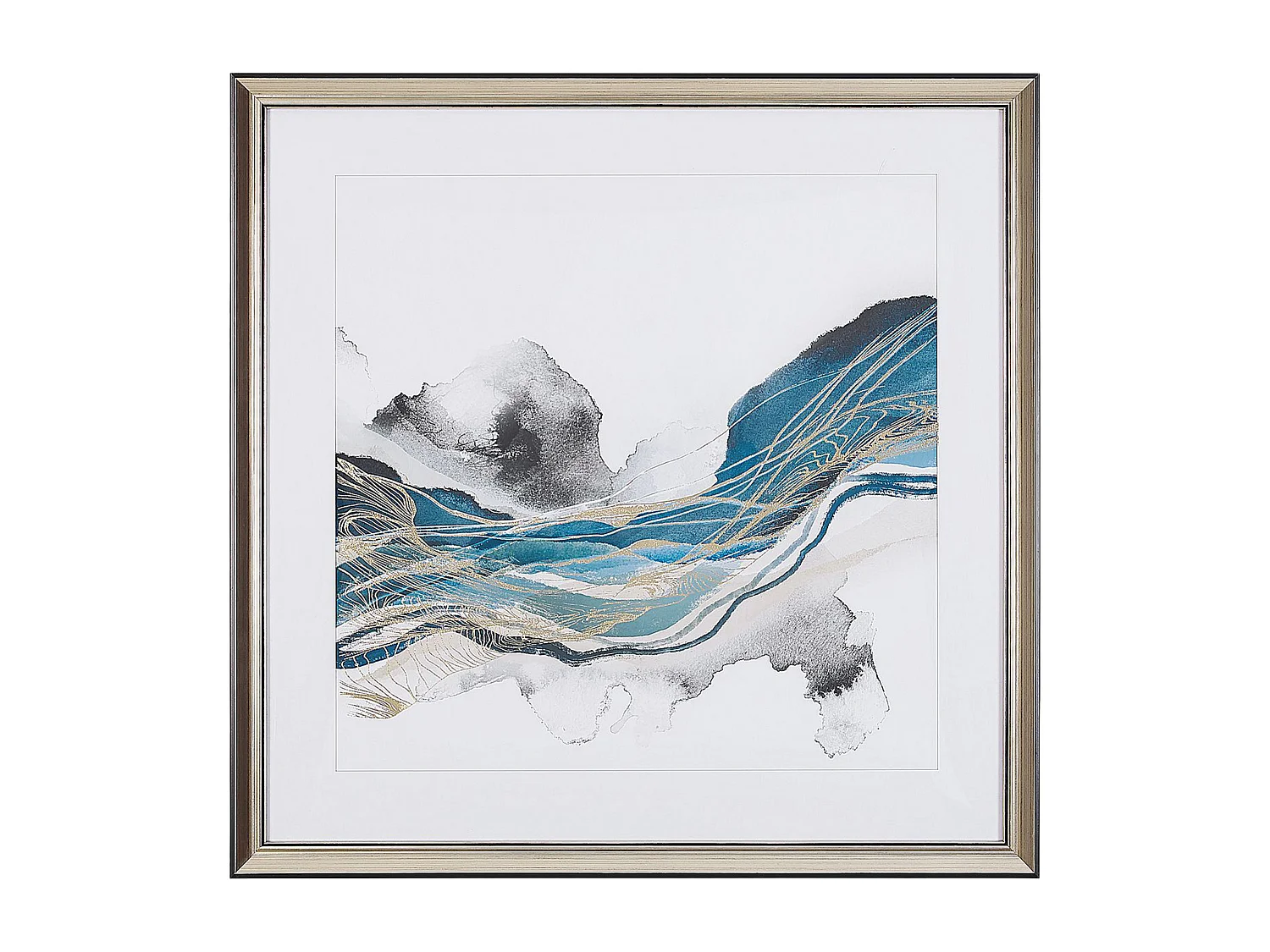 Wandbild mit Rahmen BAGI Abstraktes Muster 60 x 60 cm Bunt