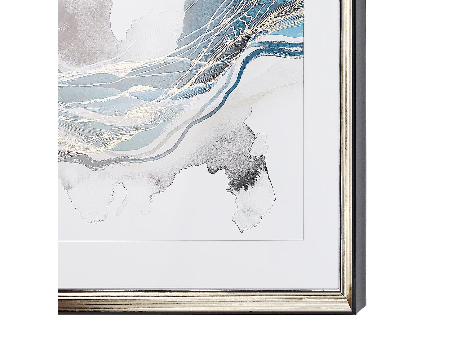 Wandbild mit Rahmen BAGI Abstraktes Muster 60 x 60 cm Bunt