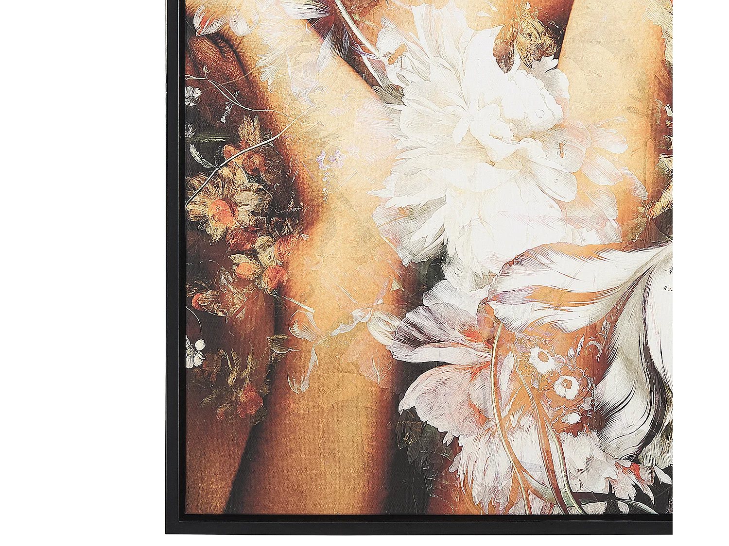 Tableau encadré motif femme avec fleurs 63 x 93 cm multicolore CIVAGO