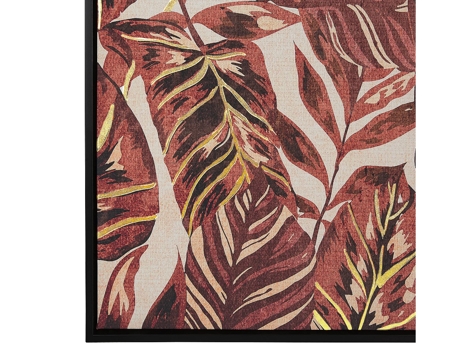 Imprimé sur toile FLORESTA Motif floral 63 x 99 cm Rouge Bordeaux