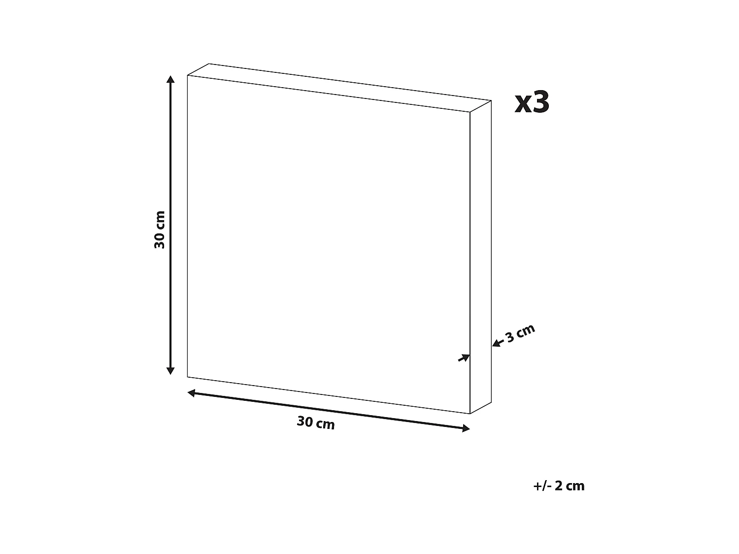 Conjunto de 3 lienzos BINGUI Motivo infantil 30 x 30 cm Multicolor