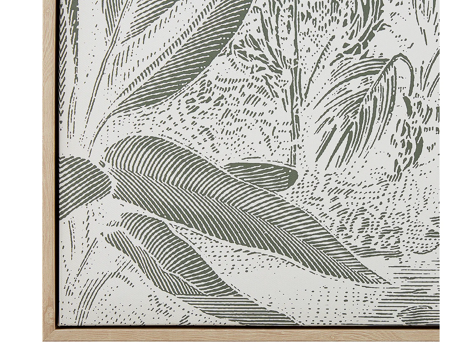 Leinwandbild dunkelgrün Palmenmotiv 63 x 93 cm CANIEZZA