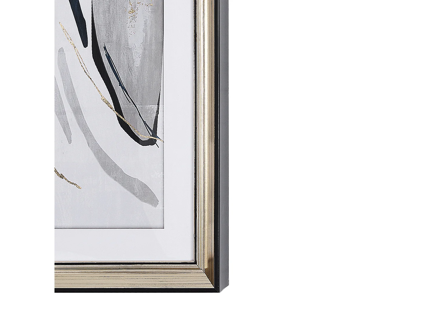 Moderne, rechteckige Wanddekoration grau Passepartout 30 x 40 cm Hidmo