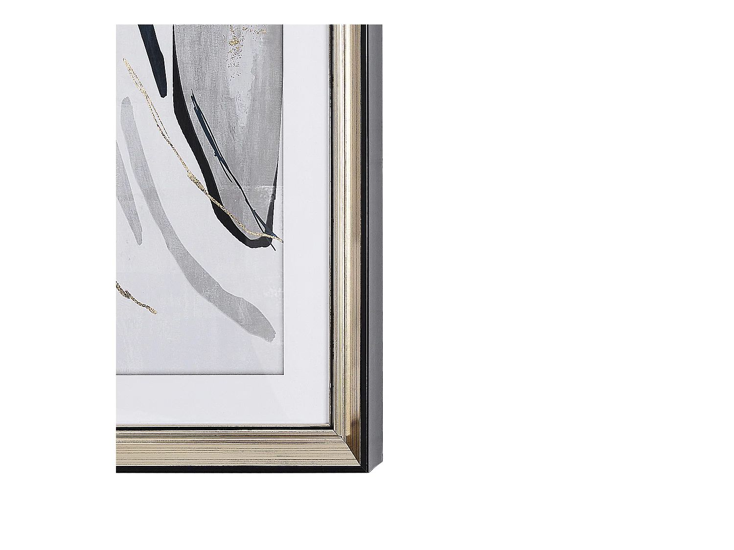 Impresión de pared enmarcada HIDMO Motivo abstracto 30 x 40 cm Gris