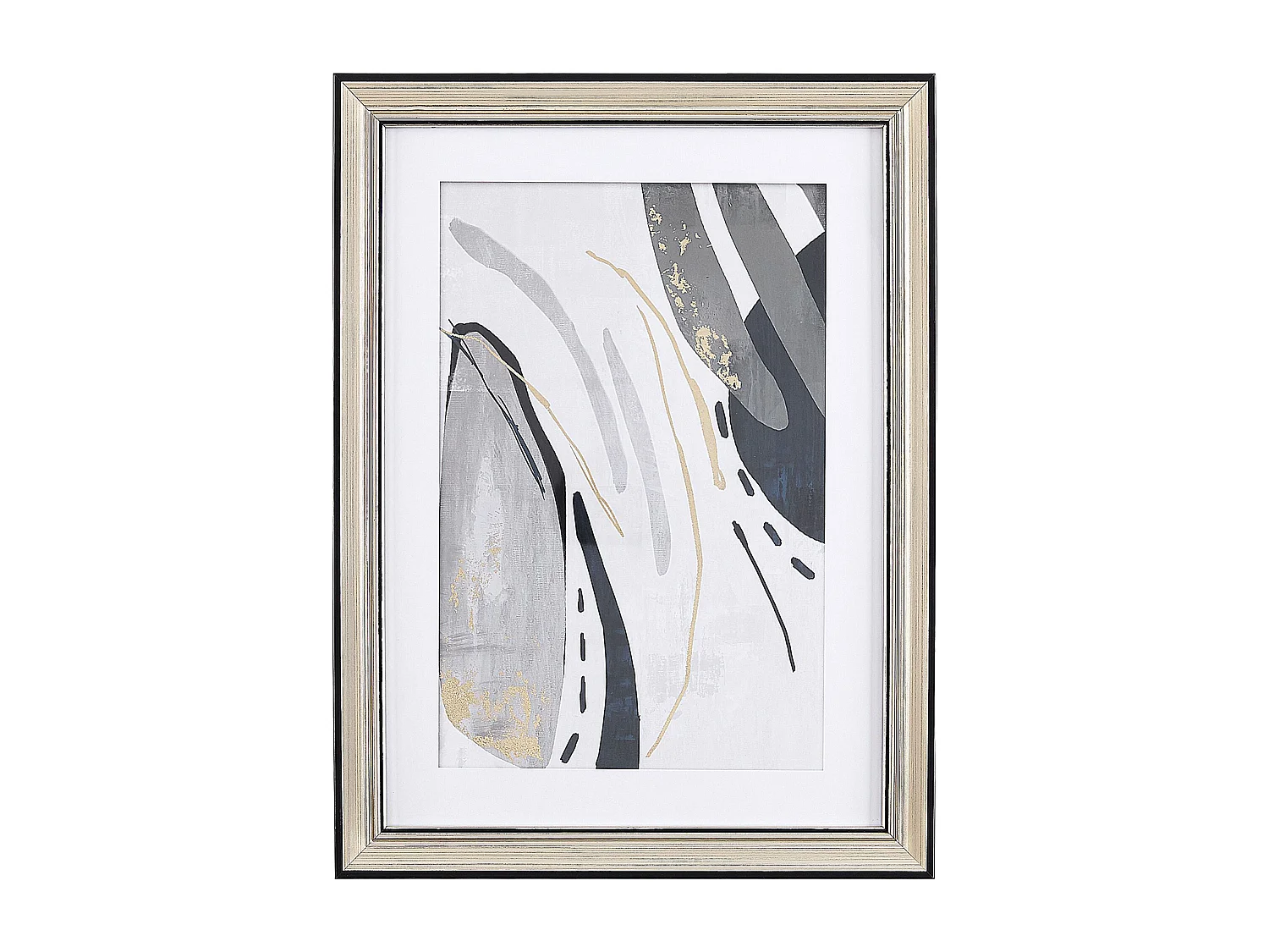 Imprimé mural encadré HIDMO Motif abstrait 30 x 40 cm Gris