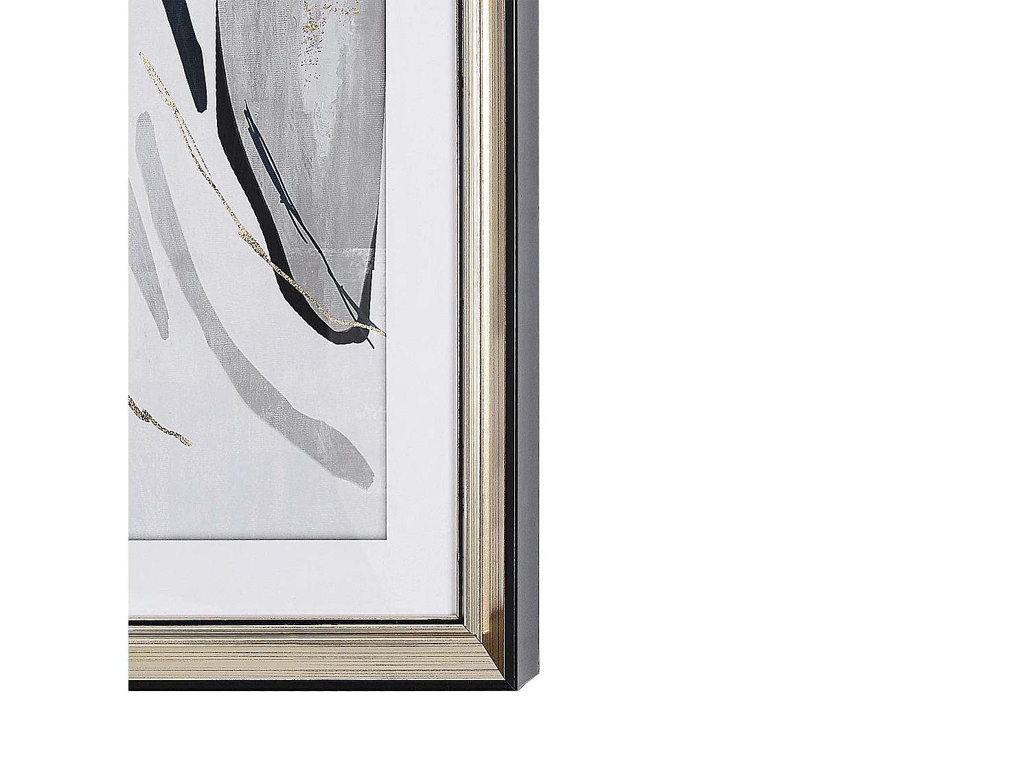 Imprimé mural encadré HIDMO Motif abstrait 30 x 40 cm Gris