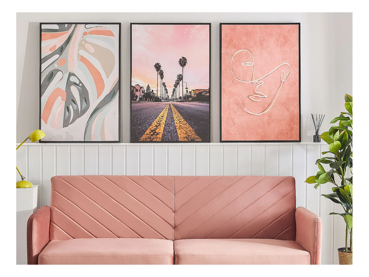 Canvas SANTERNO Stedelijk motief 63 x 99 cm Multicolor