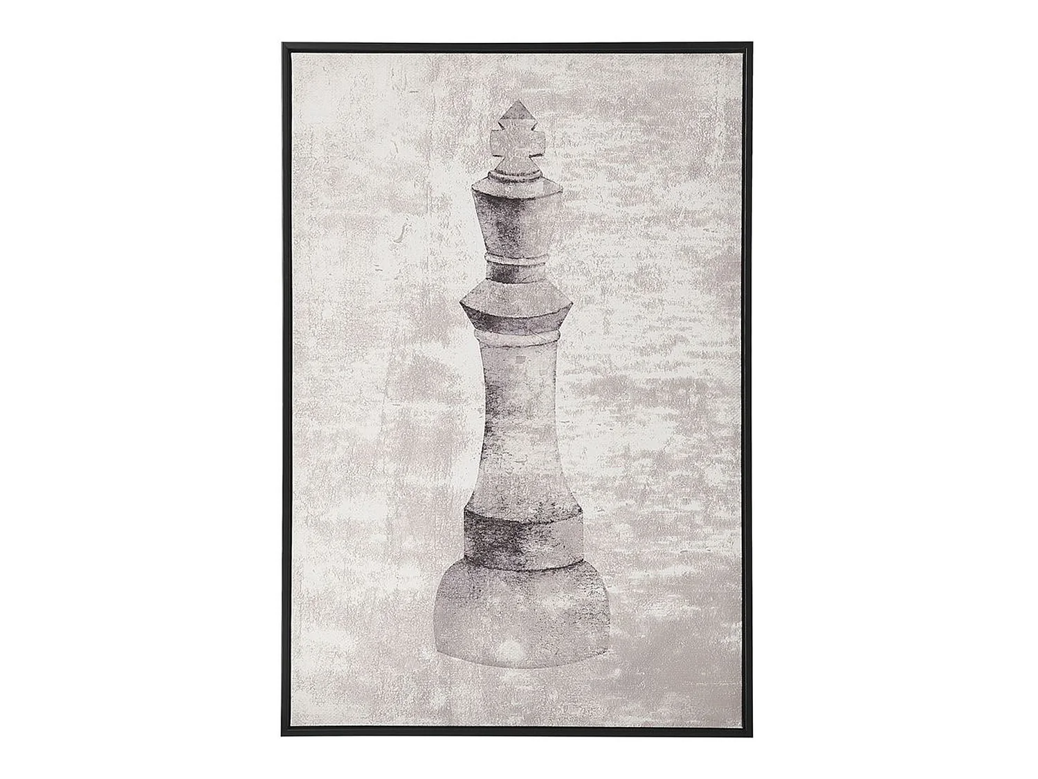 Imprimé sur toile BUDRIO Motif abstrait 63 x 99 cm Gris