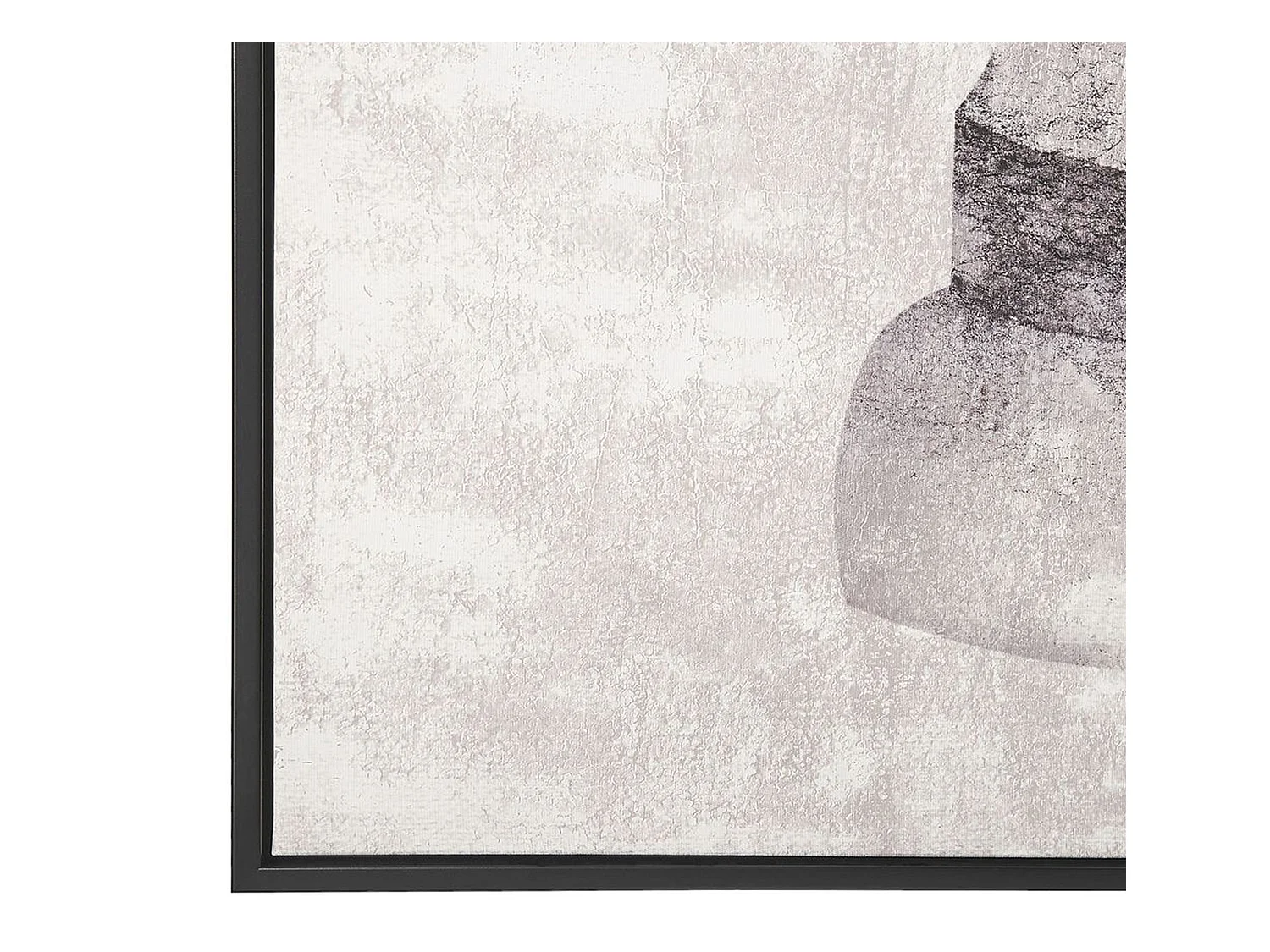 Imprimé sur toile BUDRIO Motif abstrait 63 x 99 cm Gris