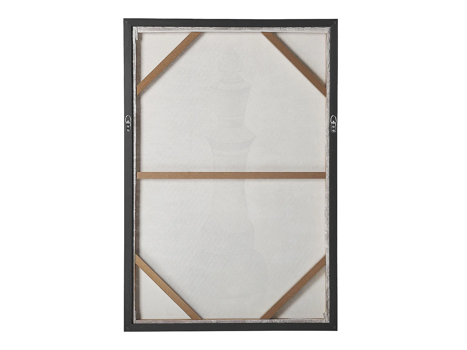 Imprimé sur toile BUDRIO Motif abstrait 63 x 99 cm Gris