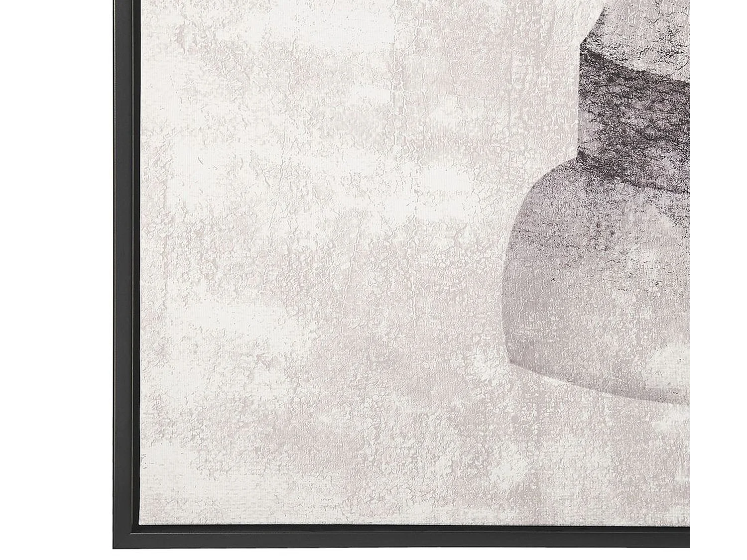 Imprimé sur toile BUDRIO Motif abstrait 63 x 99 cm Gris