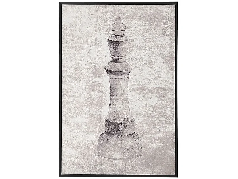 Stampa su tela BUDRIO Motivo astratto 63 x 99 cm Grigio