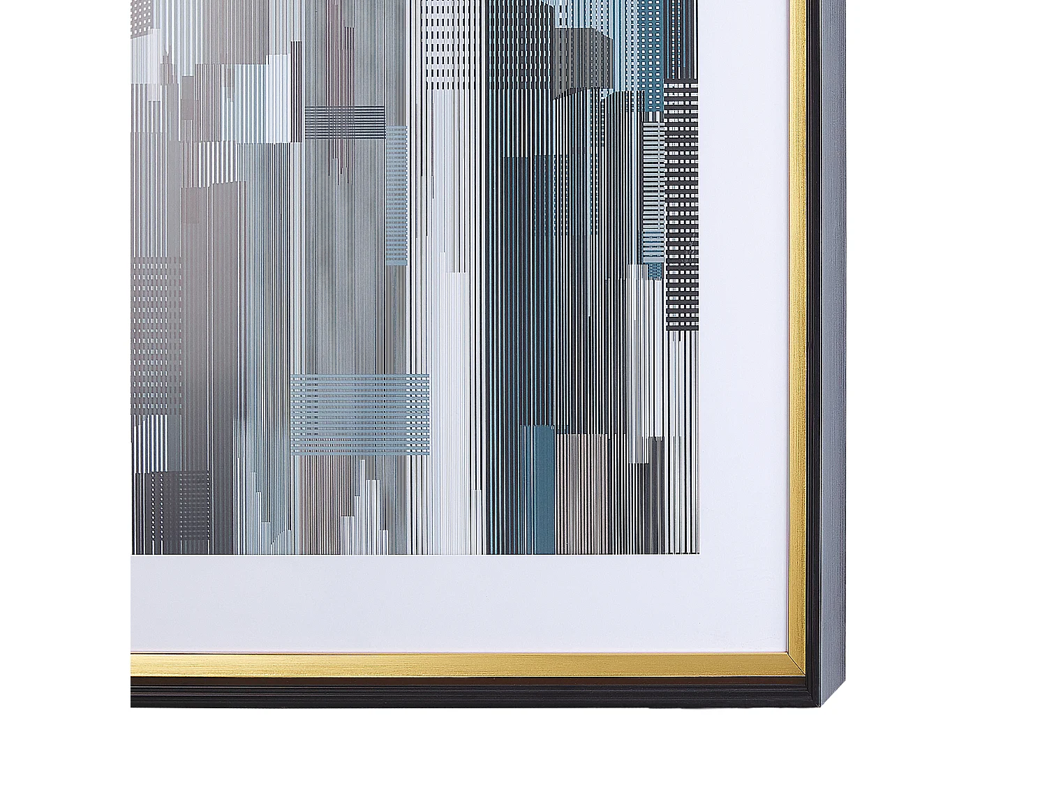 Imprimé mural encadré BAMAKO Motif urbain 60 x 80 cm Gris