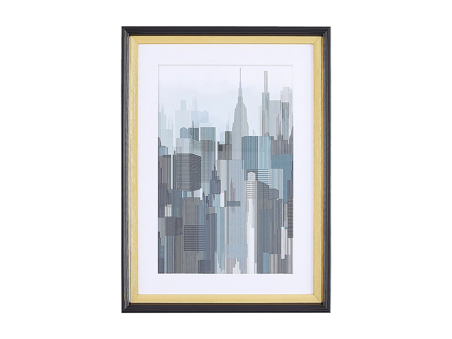 Imprimé mural encadré BAMAKO Motif urbain 60 x 80 cm Gris