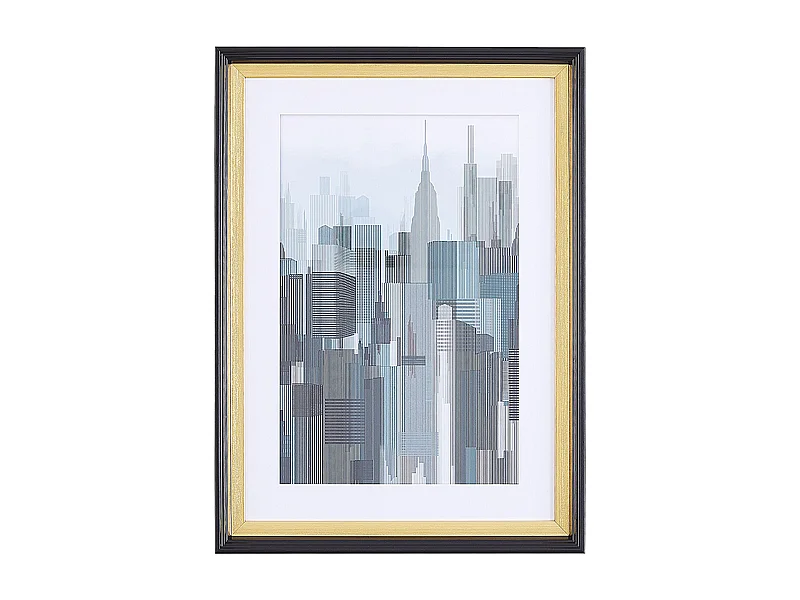 Ingelijste muurafdruk BAMAKO Stedelijk motief 60 x 80 cm Grijs