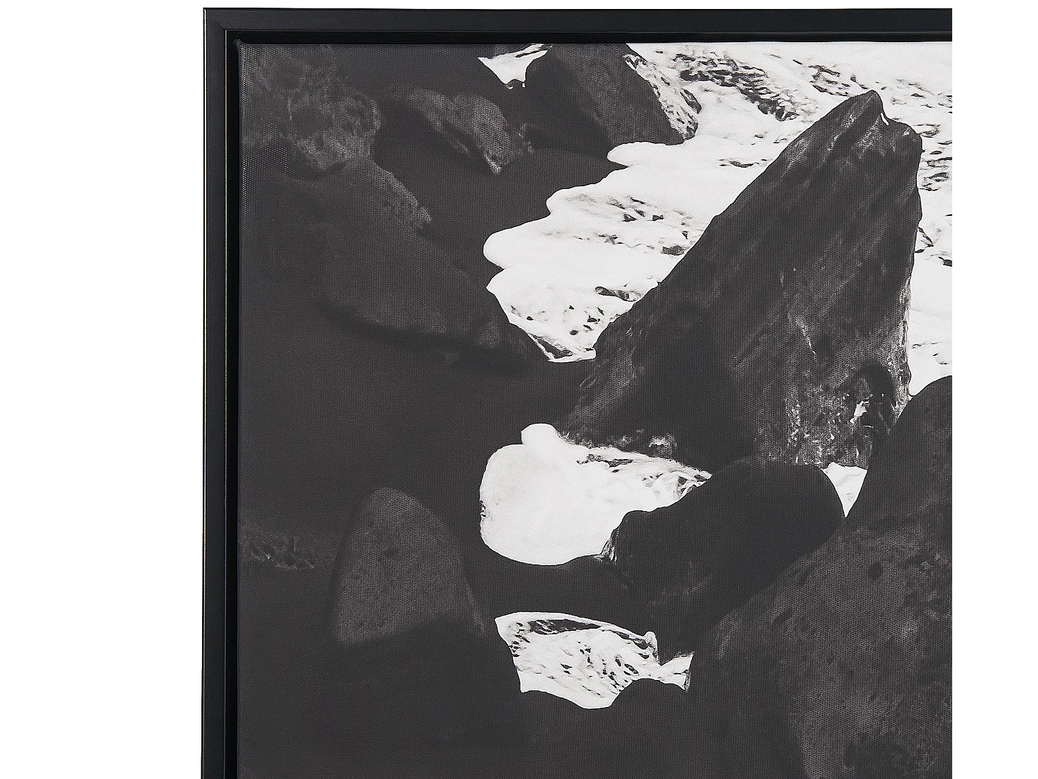 Leinwandbild mit Meeresmotiv schwarz / weiß 63 x 93 cm SIZIANO