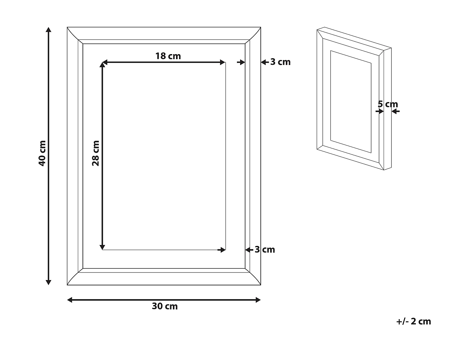 Wandbild mit Rahmen AREZA Abstraktes Muster 30 x 40 cm Bunt