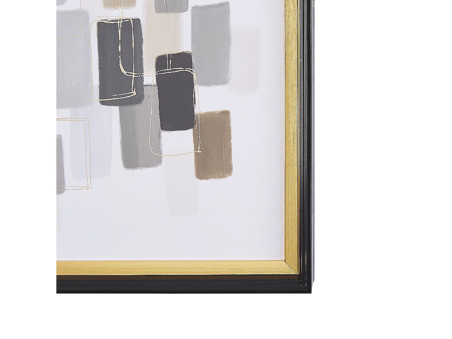 Wandbild mit Rahmen AREZA Abstraktes Muster 30 x 40 cm Bunt