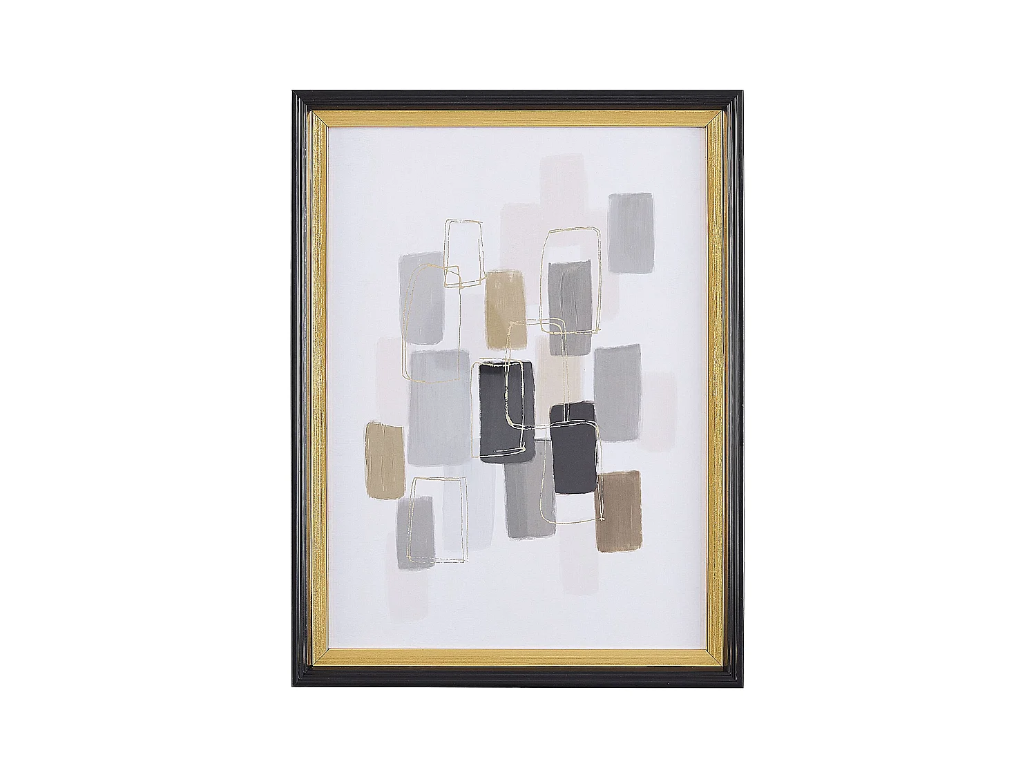 Ingelijste muurafdruk AREZA Abstract motief 30 x 40 cm Multicolor