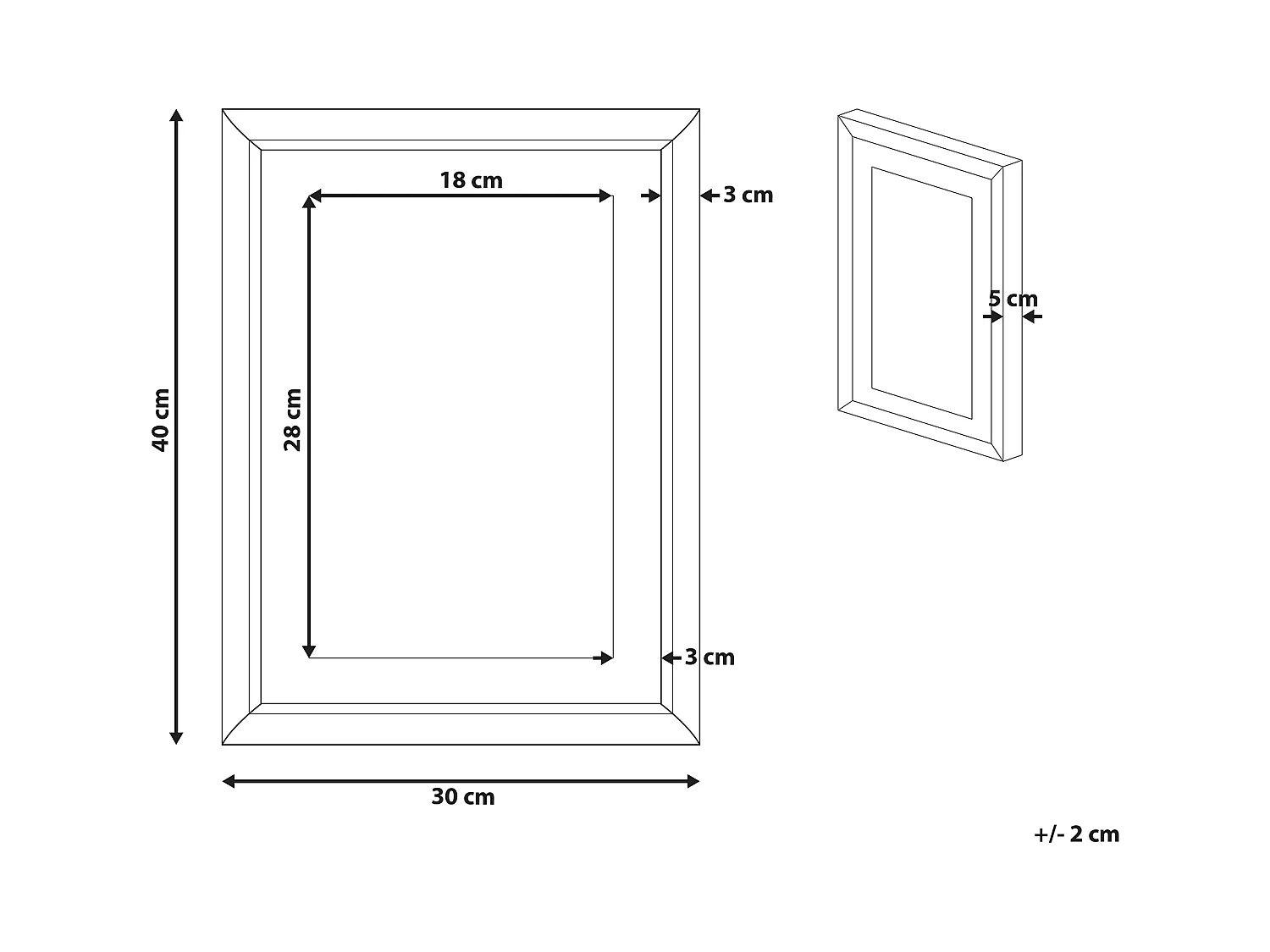 Impressão para parede com moldura AREZA Motivo abstracto 30 x 40 cm Multicolor