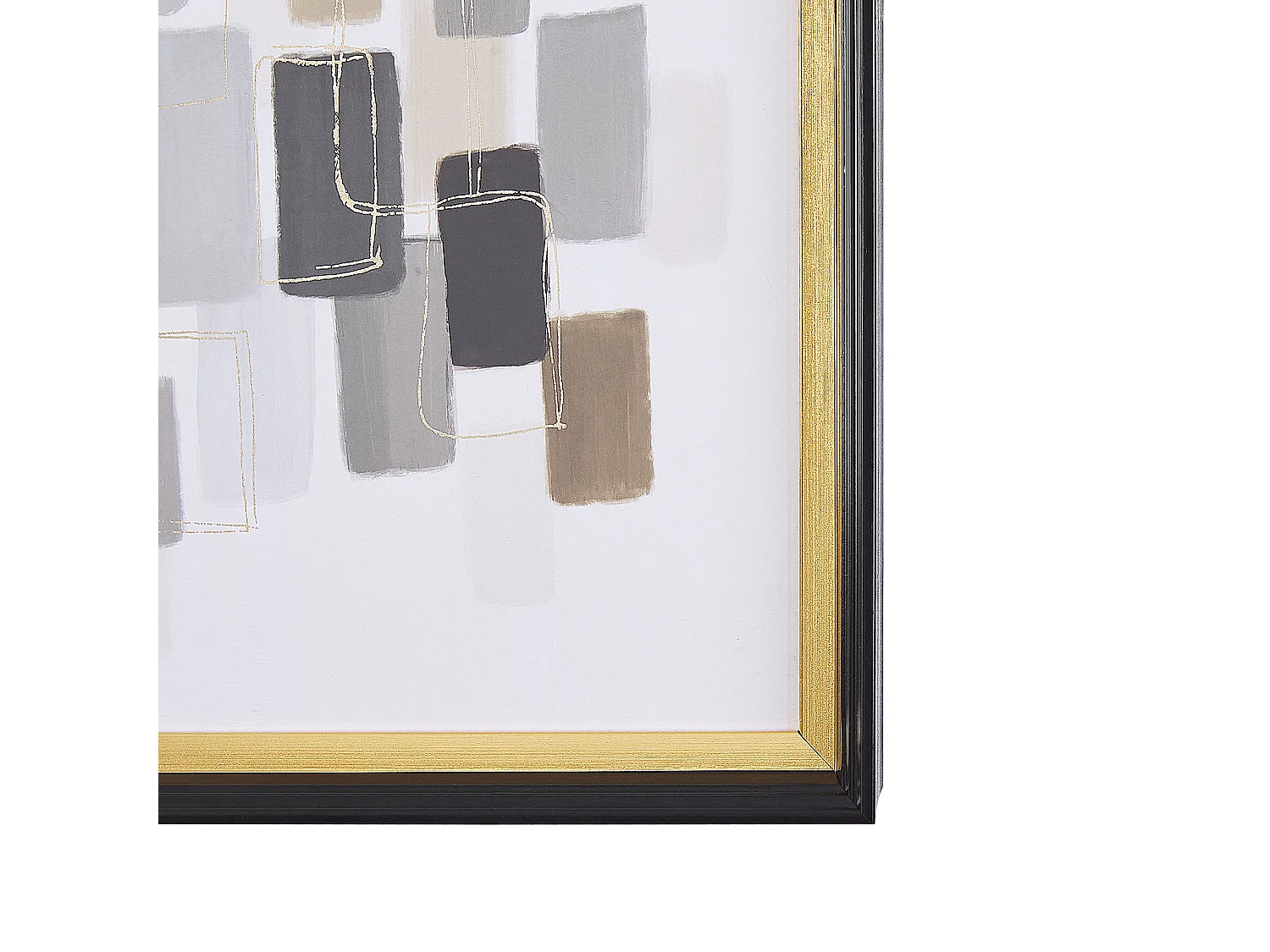 Ingelijste muurafdruk AREZA Abstract motief 30 x 40 cm Multicolor