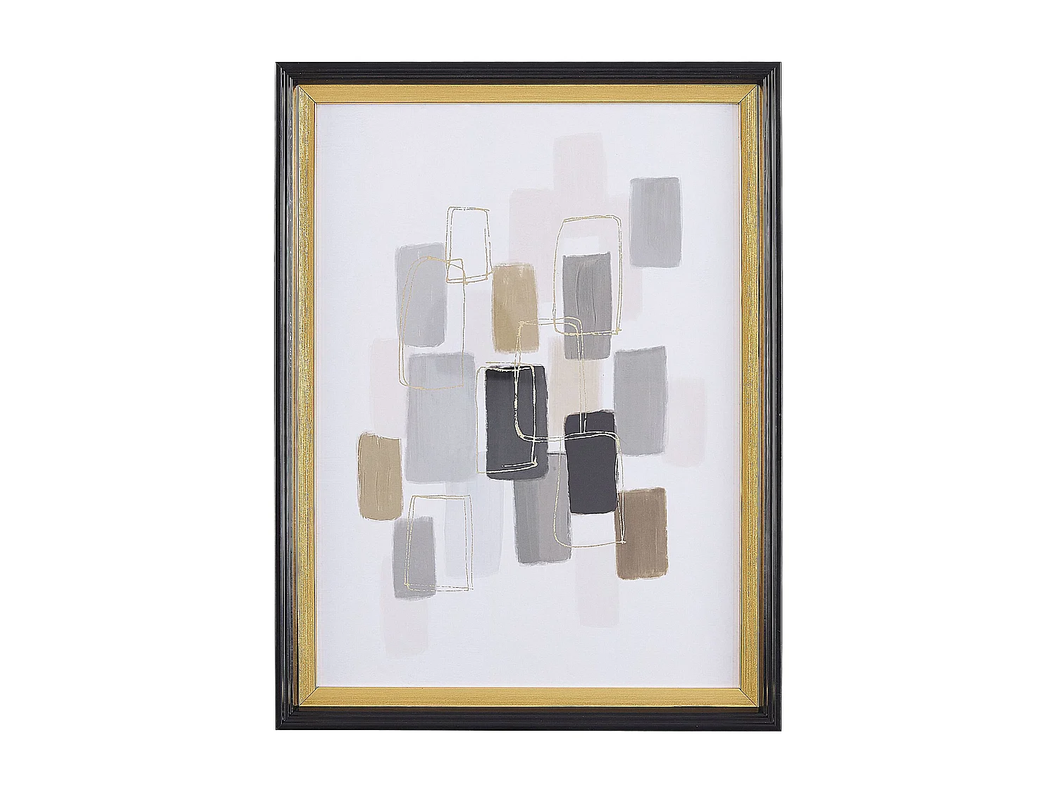 Ingelijste muurafdruk AREZA Abstract motief 30 x 40 cm Multicolor