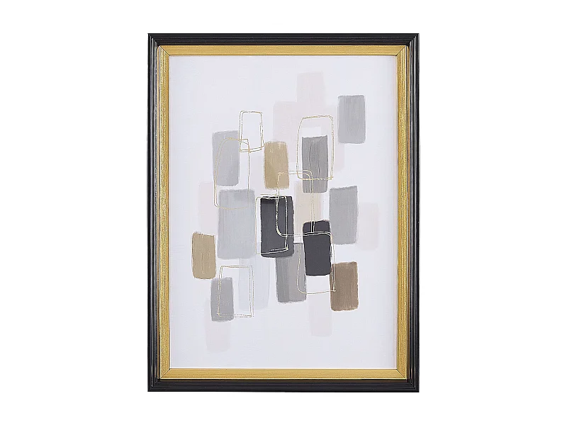 Wandbild mit Rahmen AREZA Abstraktes Muster 30 x 40 cm Bunt