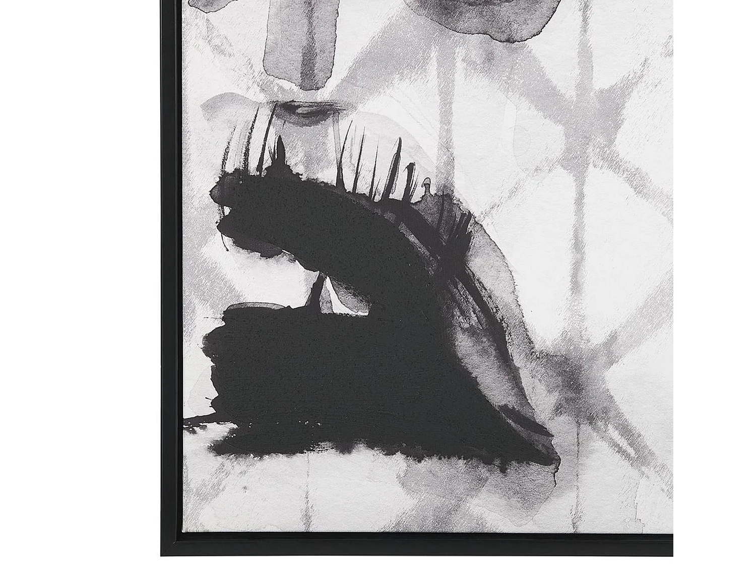 Abstraktes Leinwandbild weibliches Gesichtsmotiv 63 x 93 cm grau Errano