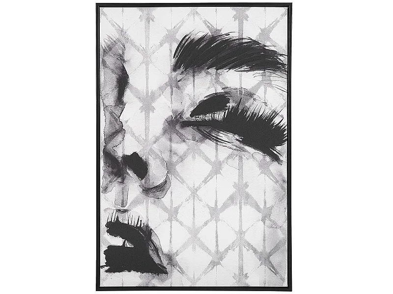 Imprimé sur toile ERRANO Motif féminin 63 x 99 cm Noir