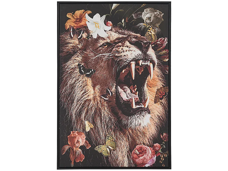 Imprimé sur toile MARRADI Motif animal 63 x 99 cm Multicolore