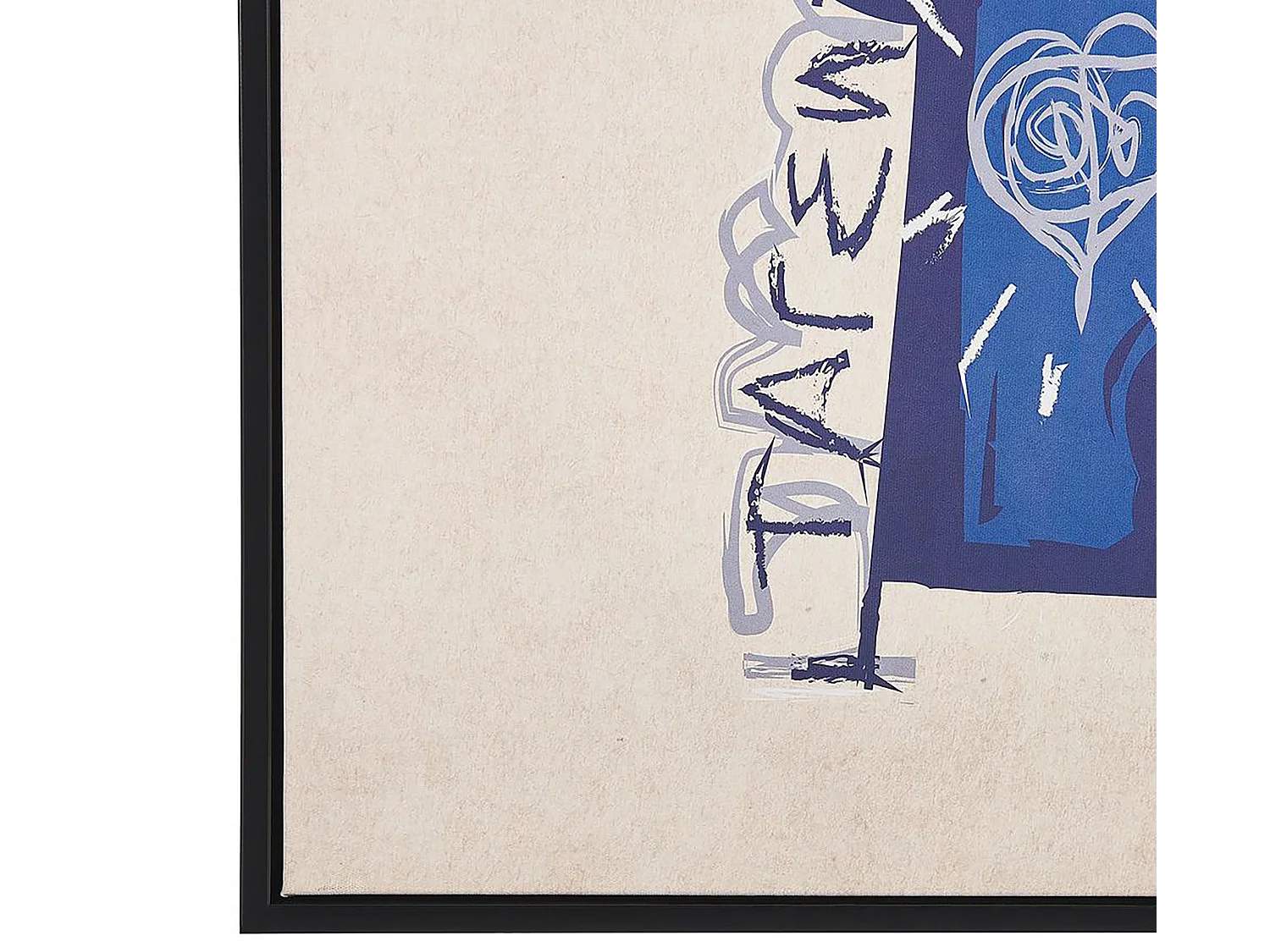 Imprimé sur toile TREPPIO Motif abstrait 63 x 99 cm Bleu